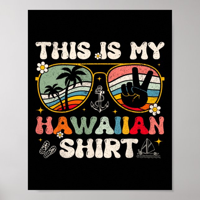 Poster Curioso Este É O Meu Par Tropical De Luau Havaiano (Frente)