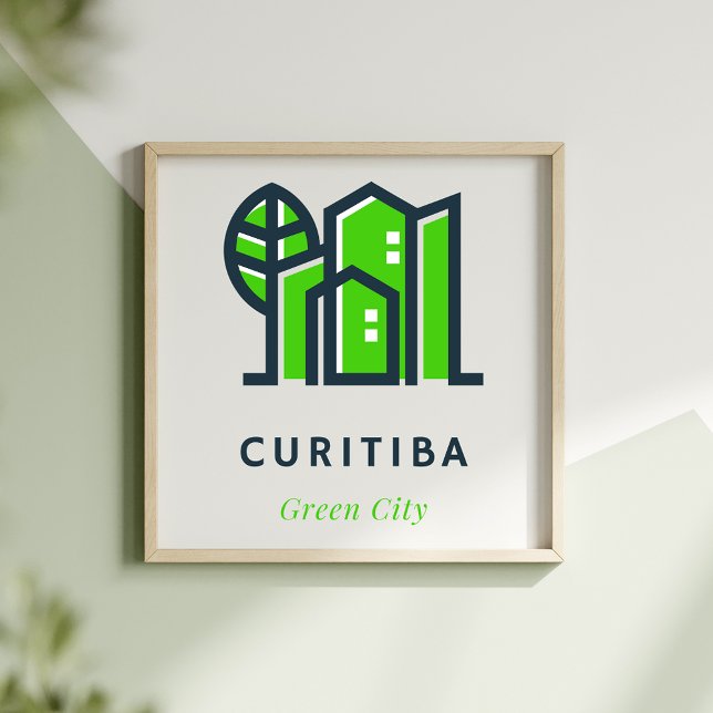 Poster Curitiba Brasil Cidade Verde Sustentável Latino (Criador carregado)