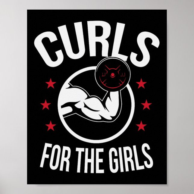 Poster Curls Para As Meninas Engraçadas Hábito De Constru (Frente)