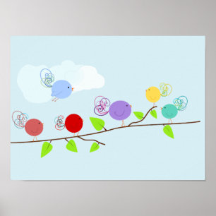 Poster Curly Birdies 2