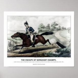 Poster Currier e Ives - o escape de Sgt Champe