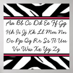 Poster Cursive do alfabeto