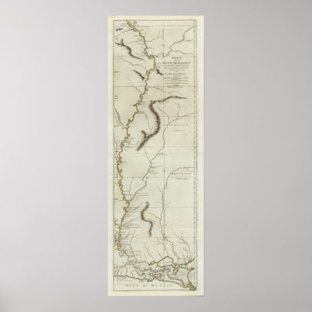 Poster Curso do rio Mississípi (Frente)