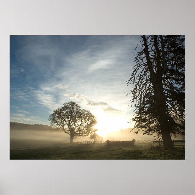 Pôster Curso entre países ao amanhecer (Frente)