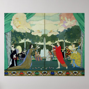 Pôster Curtain Design for the 'Free Theatre' in