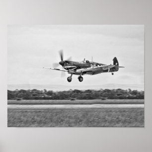 Poster Curtiss P-40 Warhawk Fighter Air Plane
