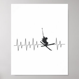 Poster Curva de Esqui