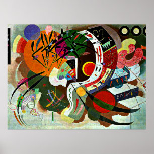 Poster Curva Dominante, famosa pintura de abstrato