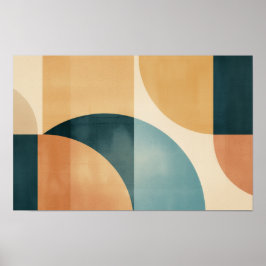 Poster Curva formas com espaço para texto