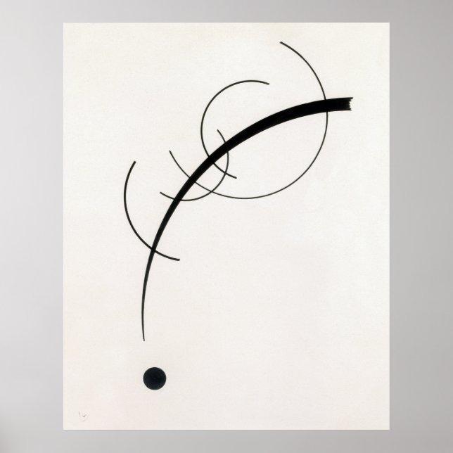 Poster Curva livre ao ponto por Wassily Kandinsky (Frente)