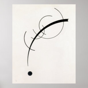 Poster Curva Livre até o Ponto por Wassily Kandinsky
