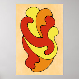 Poster Curvas de Embrasão (Amarelo, Vermelho, Laranja)