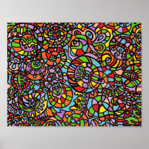 Poster Curvas e esferas