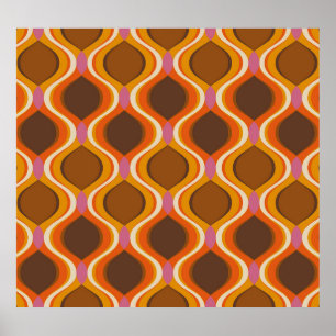 Poster Curvas Retroativas: Textura de Papel de Carteira d