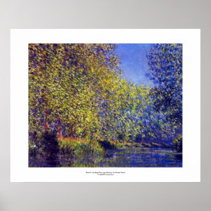 Poster Curvatura da pintura de Monet no rio Epte perto de