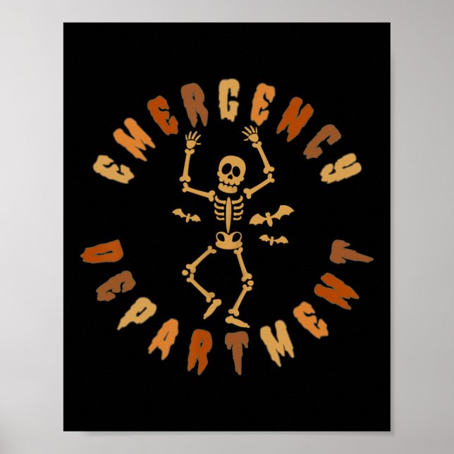 Poster Custo de Esqueleto da Enfermeira do Departamento d (Frente)