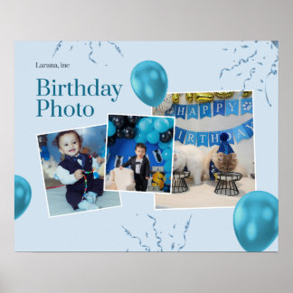 Poster Custom Birthday Photo Collage Print
