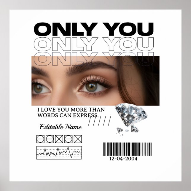 Poster Custom Image, name & Text | Personalized (Frente)