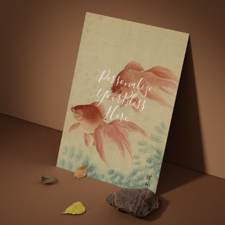 Poster CUSTOM Japanese Goldfish Good Luck Art Print 