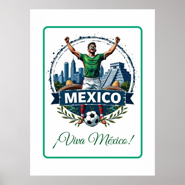 Poster Custom Mexico National Football Team Celebration (Frente)