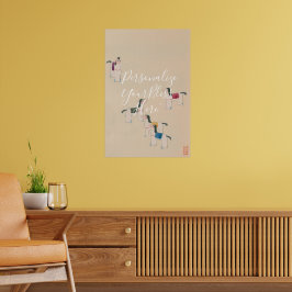 Poster CUSTOM Minimal Japanese Folk Horse Art Print