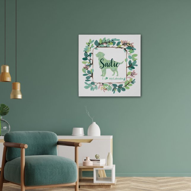 Pôster Custom Mint Labrador Retriever Silhouette Poster (Criador carregado)