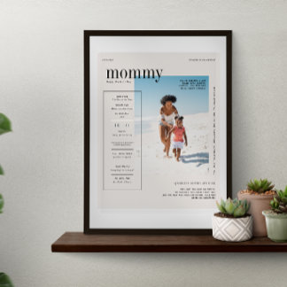 Poster Custom Mom Photo Keepsake Modern Design
