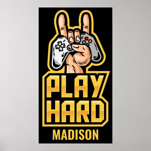 Poster Custom name Gamer (Frente)