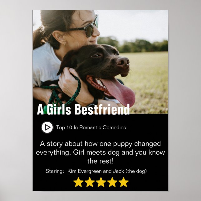 Poster Custom Photo Movie with Your Picture, Title & Cred (Frente)