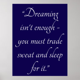 Poster Custom Quote Art Decorative Dark Blue