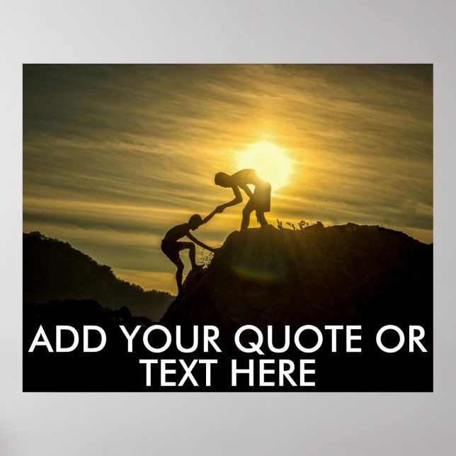 Poster Custom Quote Motivational Poster- Mountain Summit (Frente)