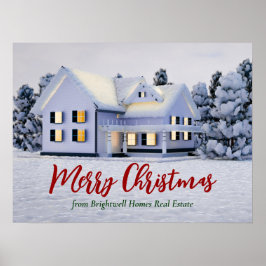 Poster Custom Real Estate Company Christmas Holiday Party