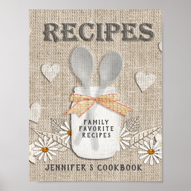 Poster Custom Recipe Binder Front Insert (Frente)