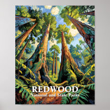 Custom Redwoods National Park California Van Gogh