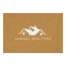 Pôster Custom Stylish Modern Real Estate Home Logo