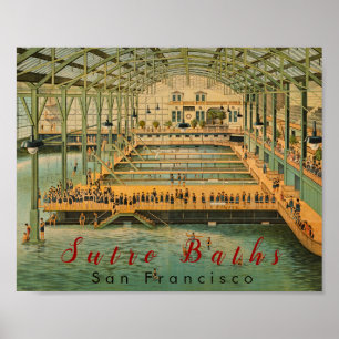 Poster Custom Sutro Baths San Francisco California 1885