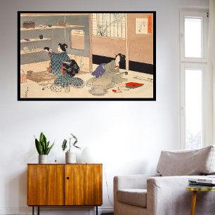 Poster Custom Vintage Japan Tea Ceremony Art 2°