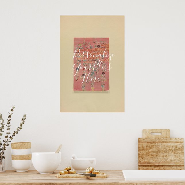 Poster CUSTOM Vintage Okinawan Bingata Pattern Print  (Cozinha)
