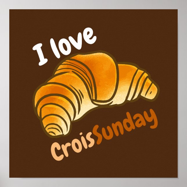 Poster Customizable I love CroisSunDay (Frente)