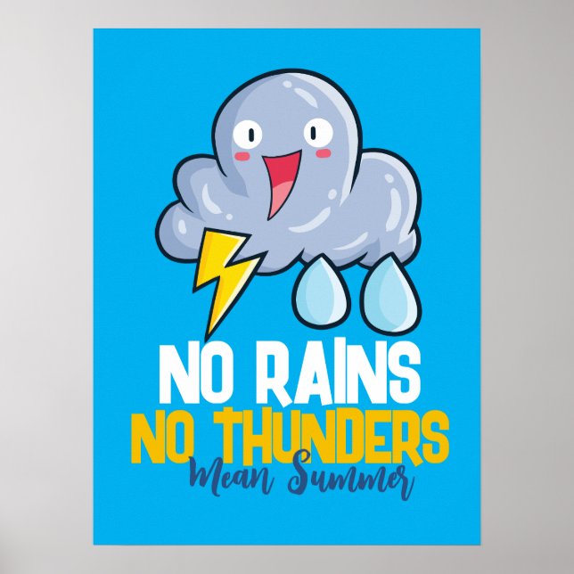 Poster Customizable No Rains No Thunder (Frente)