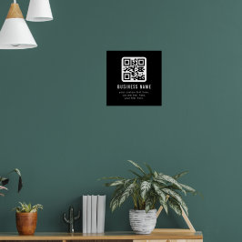 Poster Customizable QR Code & Editable Text Design