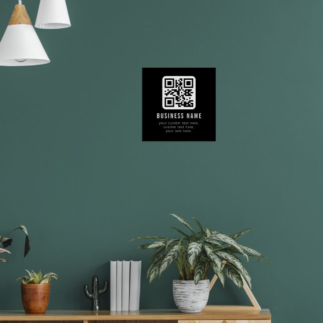 Poster Customizable QR Code & Editable Text Design (Sala de Estar 1)