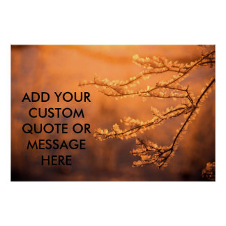 Pôster Customizable Quote Frost Flakes Morning Sunrise
