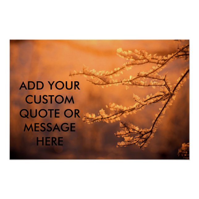 Pôster Customizable Quote Frost Flakes Morning Sunrise (Frente)