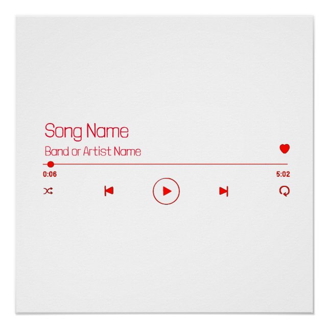 Pôster Customizable Your Favorite Music (Frente)