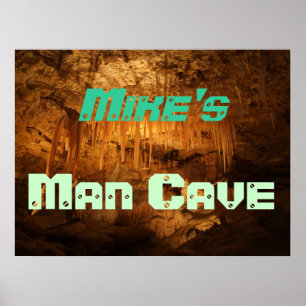 Poster customizável da caverna do homem