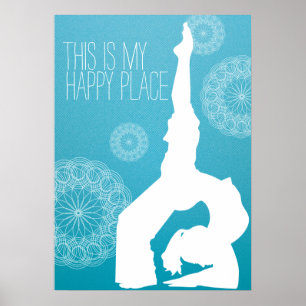 Poster customizável da mandala da ioga