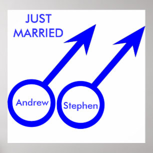 Poster customizável do recem casados alegre dos