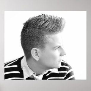 Poster customizável do salão de beleza dos homen