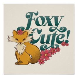 Pôster Cuta Foxy com Flores
